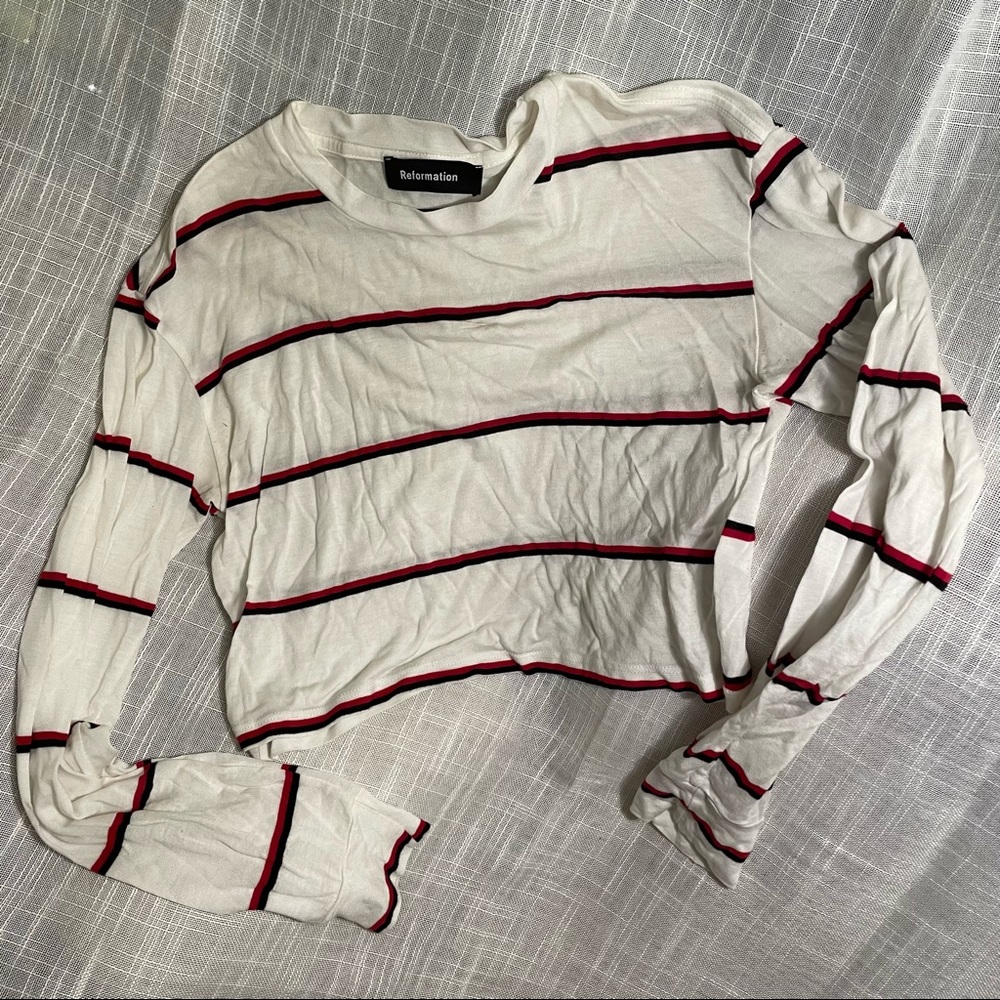 Reformation cropped long sleeve